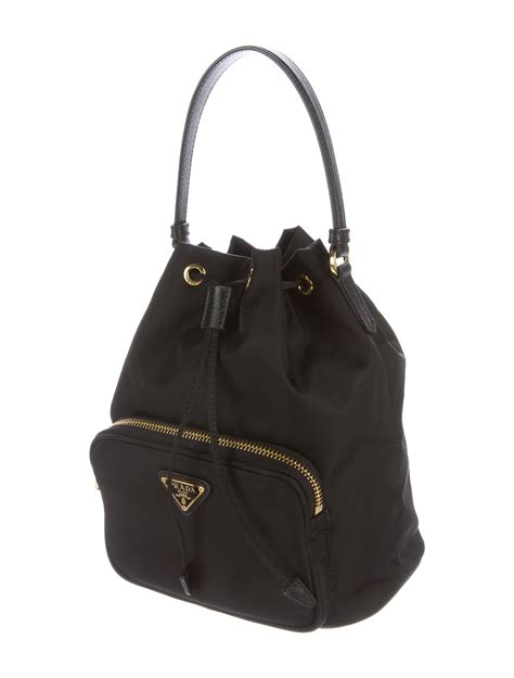 prada bucket crossbody tessuto saffiano mini baltico|prada leather crossbody bag.